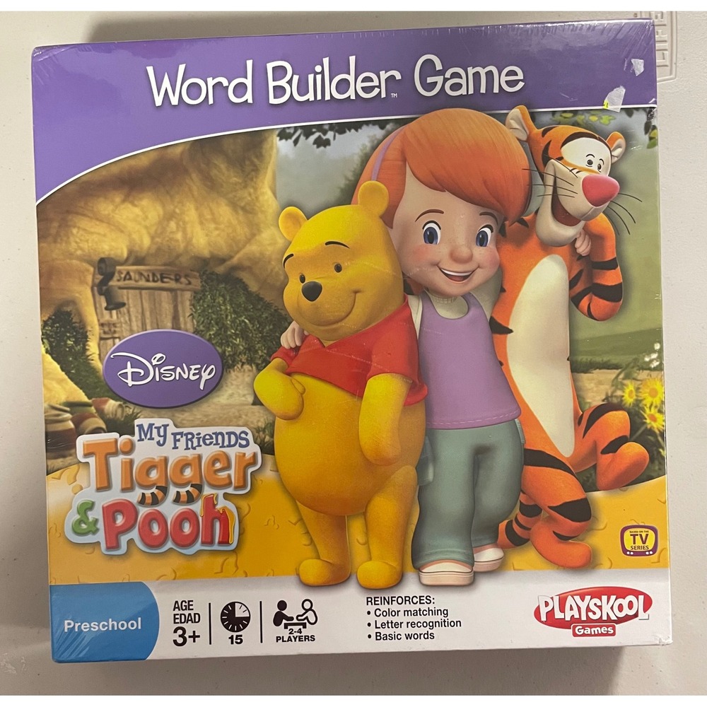 Disney My Friends Tigger & Pooh Word Builder Game Playskool Preschool NEW